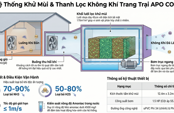 Chăn Nuôi "Không Mùi" Và Bài Toán Làm Giàu: 5 Bước Ngoặt Từ Công Nghệ Đệm Lót Sinh Học và Hệ ThốngLọc Khử Mùi